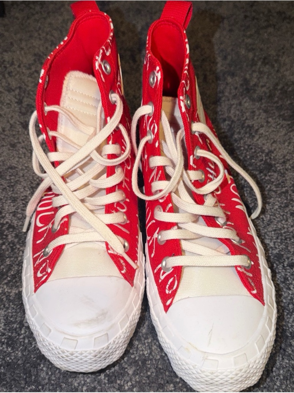 converse high top sneakers- lightly warn